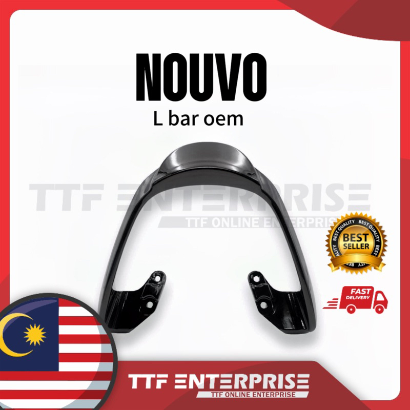 NOUVO L BAR (OEM) (สีดํา) 5LW-F4773-00-35 CARRIER BESI BELAKANG SPOILER SEAT BAR NOUVO