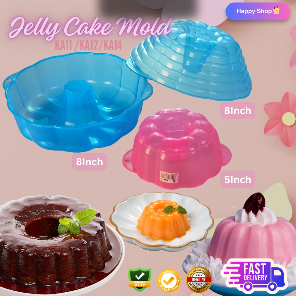 KA11/KA12/KA14 JELLY CAKE MOULD/ACUAN KEK JELI/PUDDING FLOWER SHAPE AGAR AGAR MOLD/BAKERY MOULD 5INC