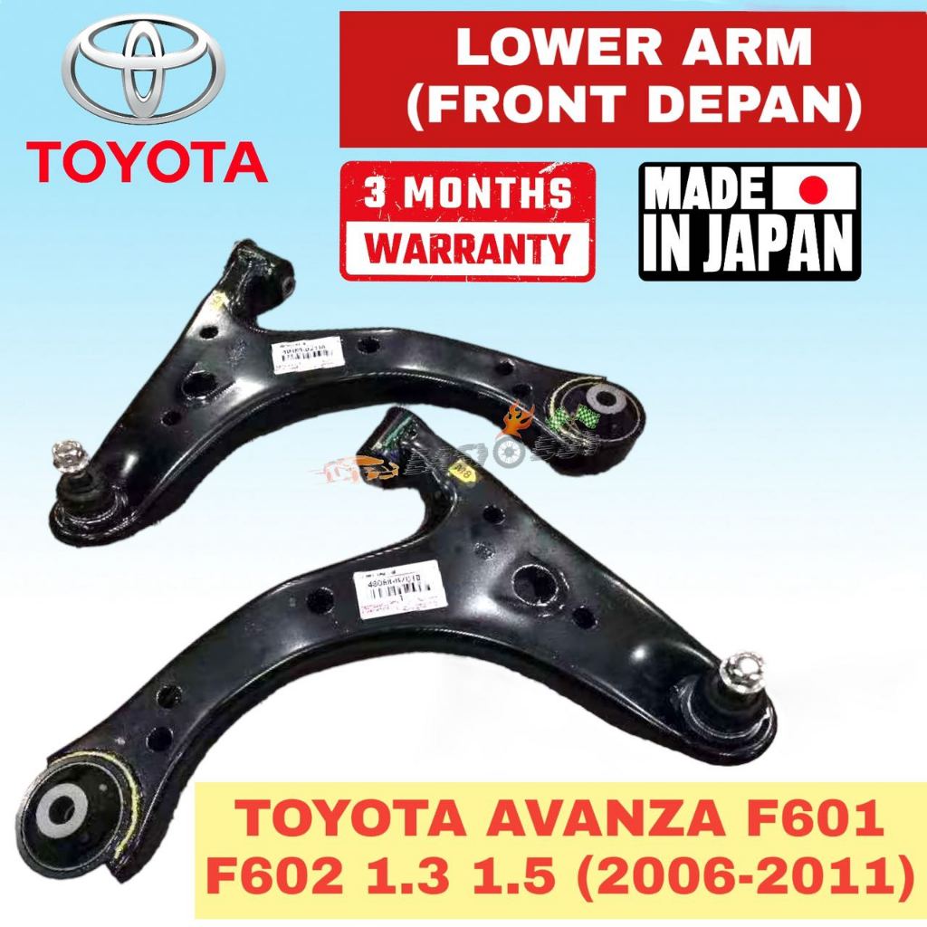 JAPAN TOYOTA LOWER ARM (FRONT DEPAN) - TOYOTA AVANZA F601 F602 1.3 1.5 (2004-2011) 48068-BZ010 48069