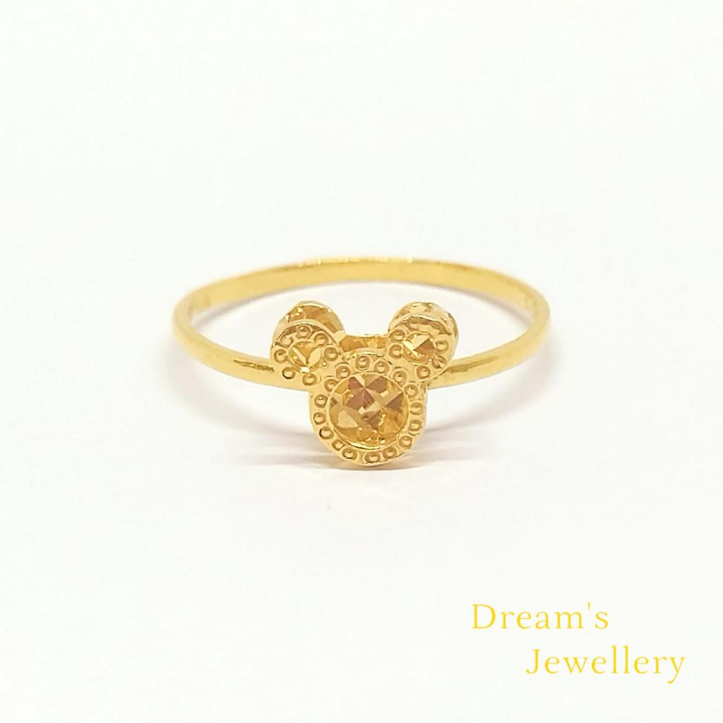 Cincin Mickey Emas 916 / Mickey Ring 916 Gold Dreams Jewellery