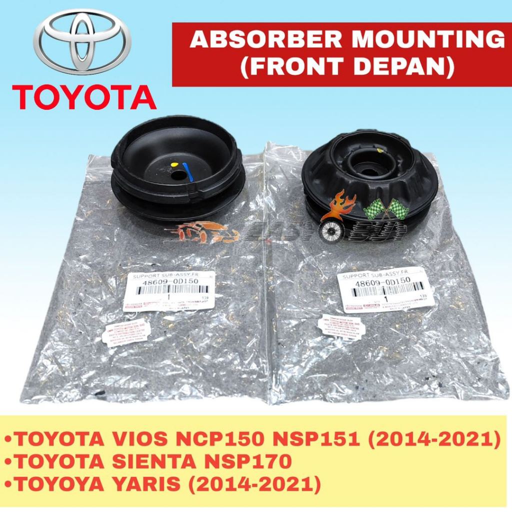 JAPAN TOYOTA ABSORBER MOUNTING (FRONT DEPAN) - TOYOTA VIOS YARIS NCP150 NSP151 / SIENTA NSP170 48609