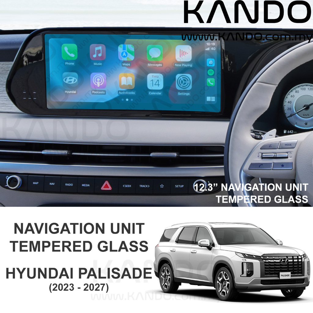 Hyundai Palisade กระจกนิรภัย Protector Palisade ป้องกันหน้าจอ Palisade Head Unit Glass GPS Protector