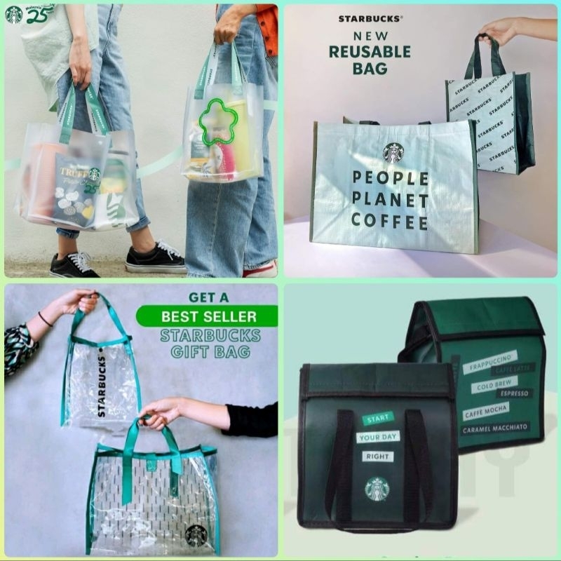 Starbucks Clear Transparent Hamper Tote Bag / กระเป๋าอื่นๆ
