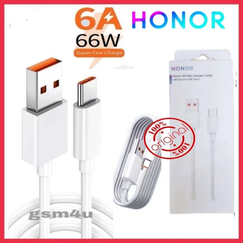 สายเคเบิล USB 6A Honor Magic 6 5 4 3 Pro 90 70 Honor X9a X9b X9 5G X8b Nova 11 10 9 TYPE-C รองรับ 66W ชาร์จเร็ว