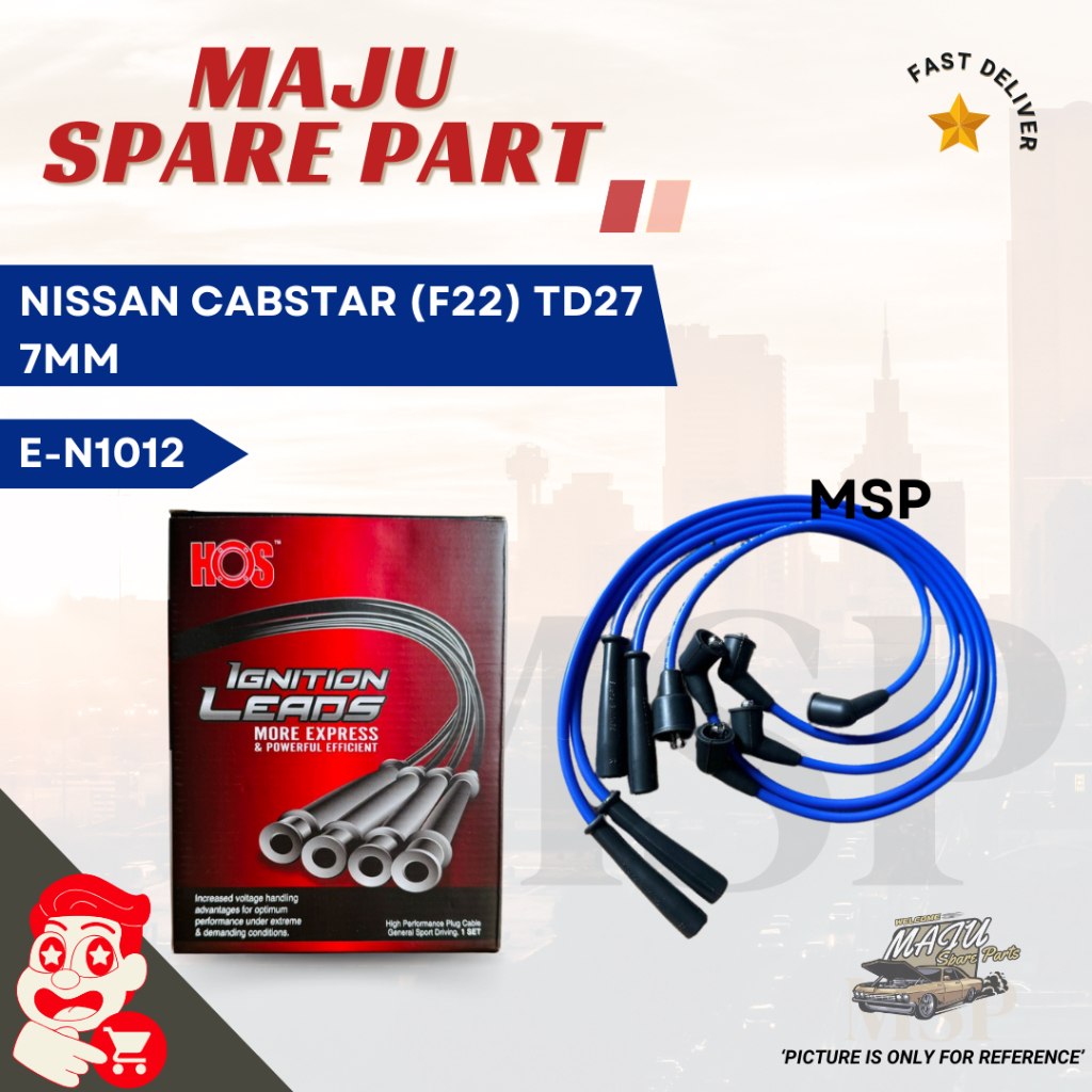 สายปลั๊ก MSP NISSAN CABSTAR (F22) TD27 7MM SILICONE 1SET E-N1012