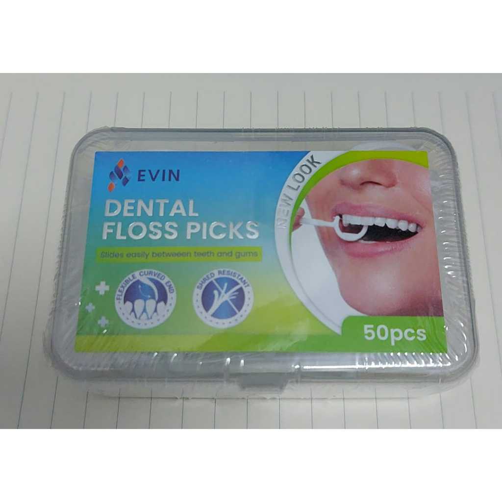 EVIN DENTAL FLOSS PICKS 50PCS[ ดูใหม่]