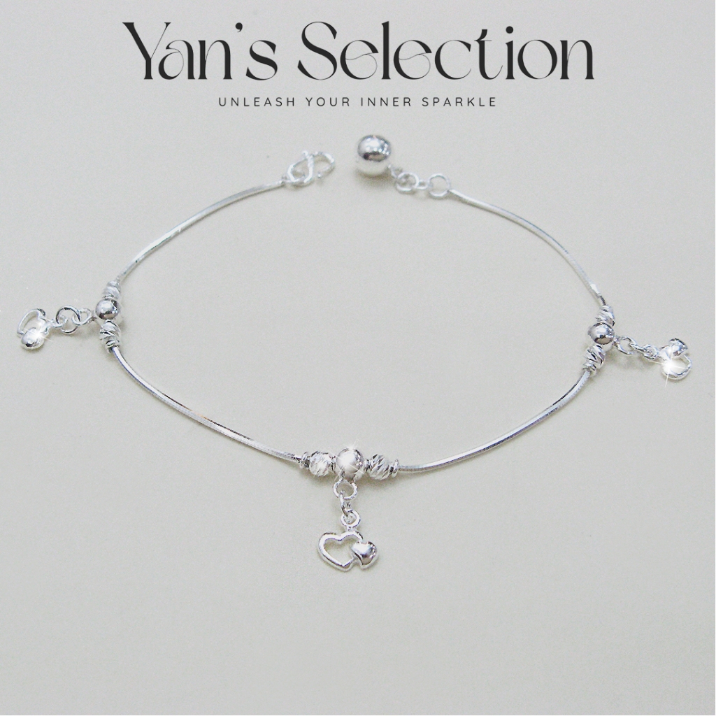 YANS 925 Silver Shinning Snake Chain Minimalist Bracelet** Gelang Tangan 925 Perak *纯银亮简约สร้อยข้อมือ