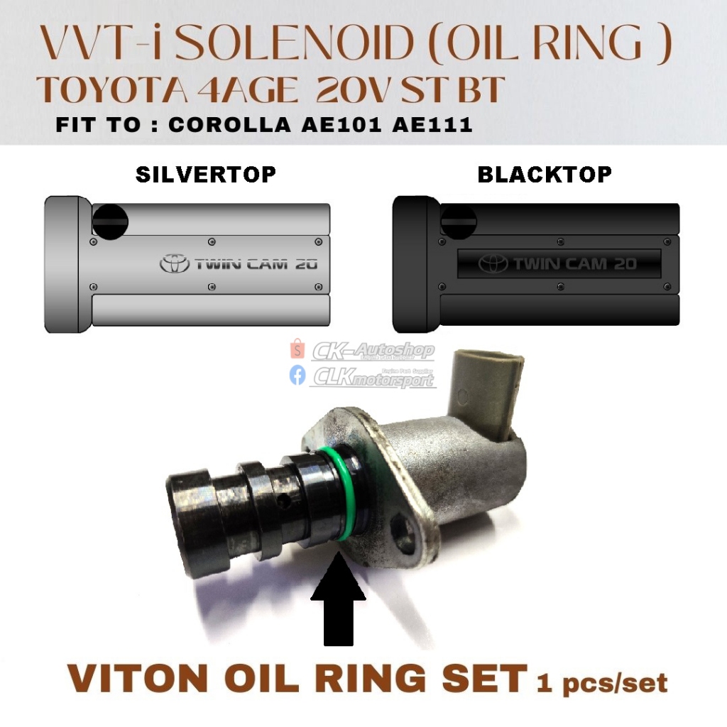 Toyota 4AGE 20v Silvertop Blacktop VVT Solenoid Viton แหวนน้ํามันสําหรับ Corolla AE101 AE111