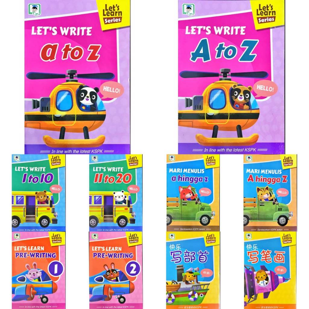 Daya Lets Learn Series Preschool Learn & Write Buku Praseklah Let A To Z / 1 To 20 / Pre-Writing / .