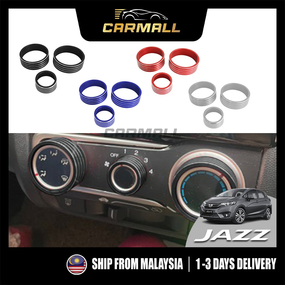 Honda Jazz Fit GK GK5 T5A 3rd Aircond Knob Lining 2014 - 2025 Jazz GK CarMall อุปกรณ์ตกแต่งรถยนต์