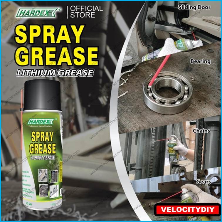 (喷牛油)HD600 Hardex Spray Grease ลิเธียมจาระบี 400ml