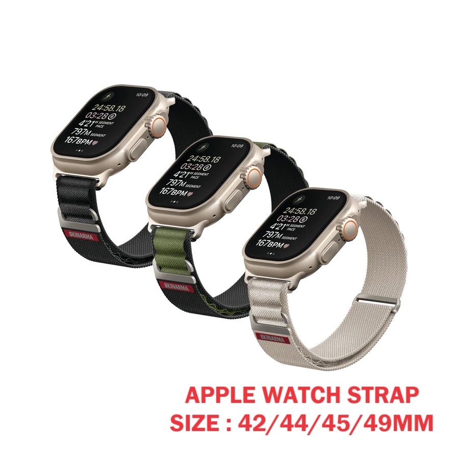 SKINARMA Kobu Strap สําหรับ Apple Watch ขนาด 42/44/45/49 1/2/3/4/5/6/7/8/9/SE/Ultra
