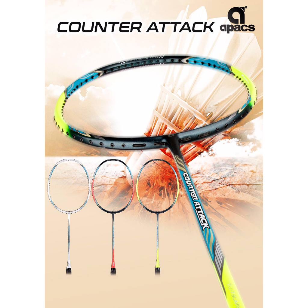 APACS Racket COUNTER ATTACK 7U ( 100% Original ) Smash & Speed