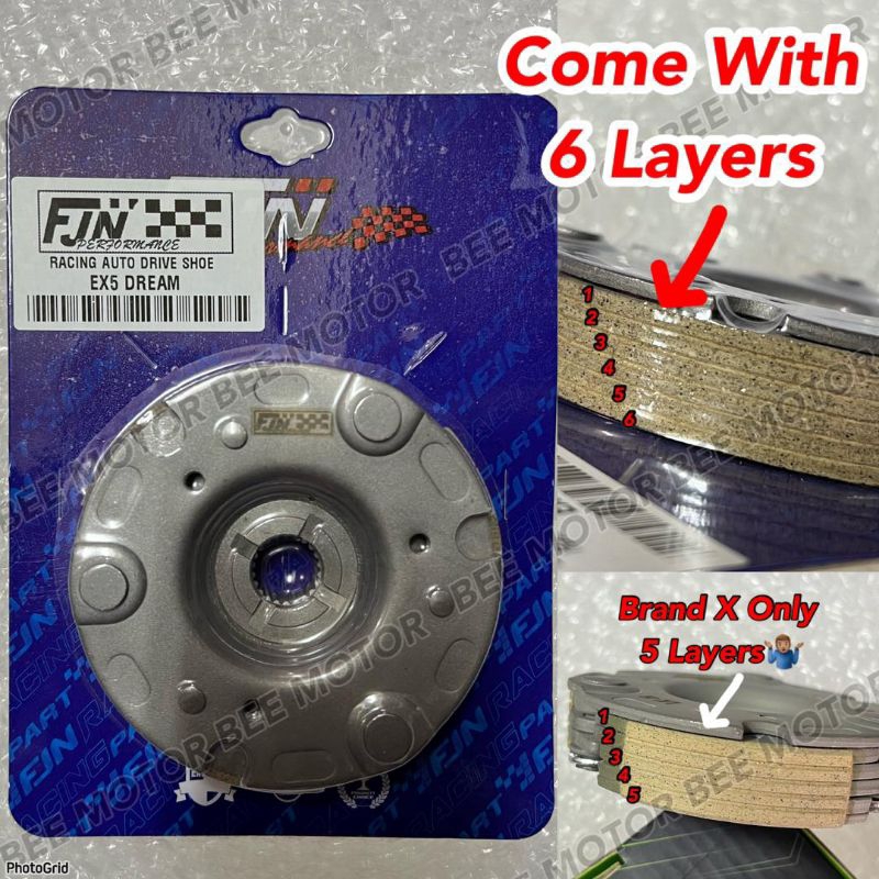 FJN รองเท้าอัตโนมัติ RACING EX5 DREAM / WAVE100 6 LAYER FJN TAIKOM ESR NLK
