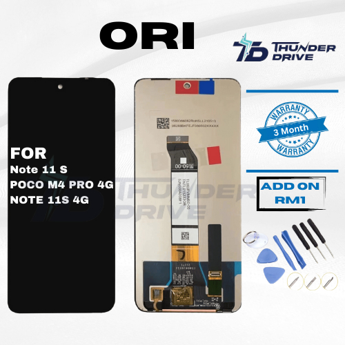 Thunder Drive หน้าจอสัมผัส LCD เข้ากันได้กับ RdMi Note11S PCO M4 PRO 4G NT11S 4G
