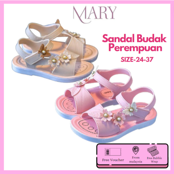 MaryKids Fashion Flower Design Slippers & Sandal / Sandal Budak Perempuan Kids Sandal Girl Sandal