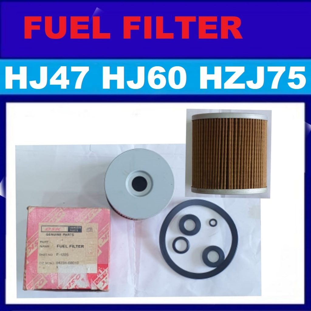 OSK F-1225 FUEL FILTER ELEMENT สําหรับ TOYOTA LANDCRUISER HJ47 HZJ75 HJ60 & TOYOTA DYNA BU 04234-680