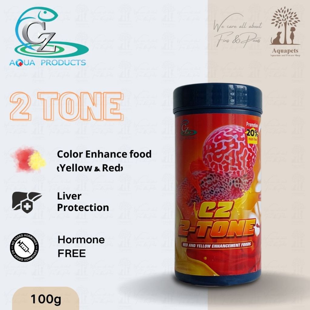 CZ 2 Tone Colour Enhancing Fish Food 100g / อาหารปลาดอกไม้ระดับพรีเมียม / Makan Ikan Flowerhorn