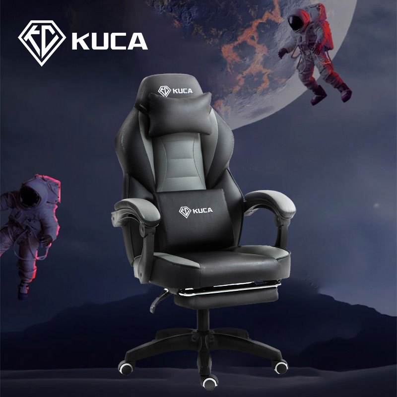 KUCA Gaming Chair เก้าอี้สํานักงานแบบปรับได้ Kerusi permainan Ergonomic Anti-Cat Scratch วัสดุหนัง