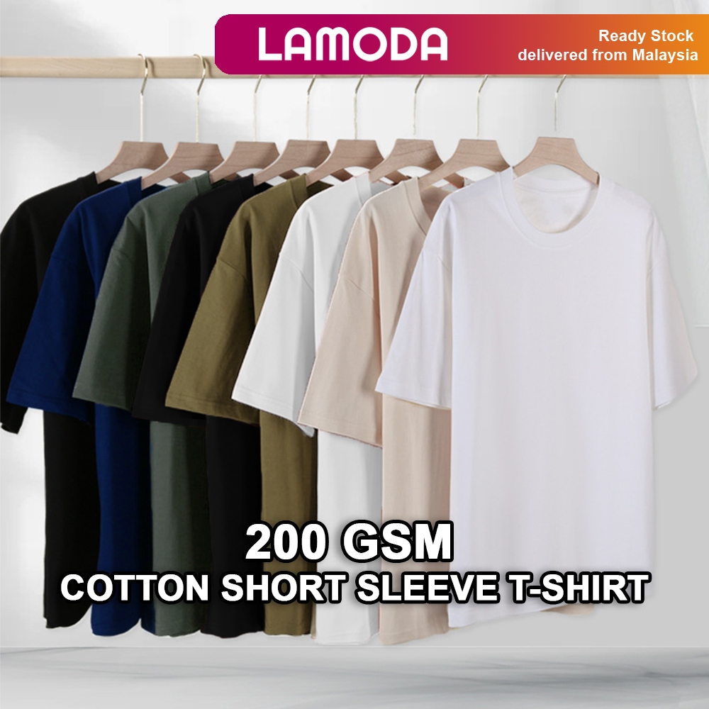 [S-3XL][Lamoda]COLBY 200gsm เสื้อยืดแขนสั้น Unisex