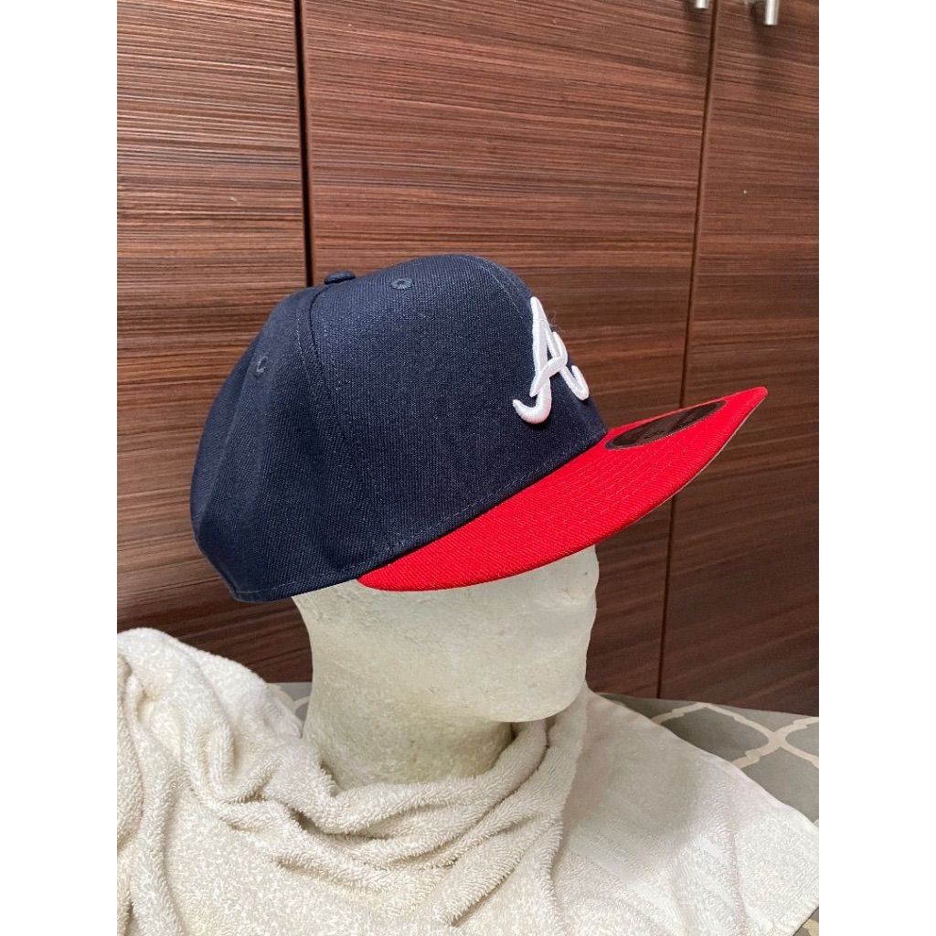 NE 9 Fifty High Crown Atlanta Braves 2 Tone Cap หมวกเบสบอล Snapback ปรับได้