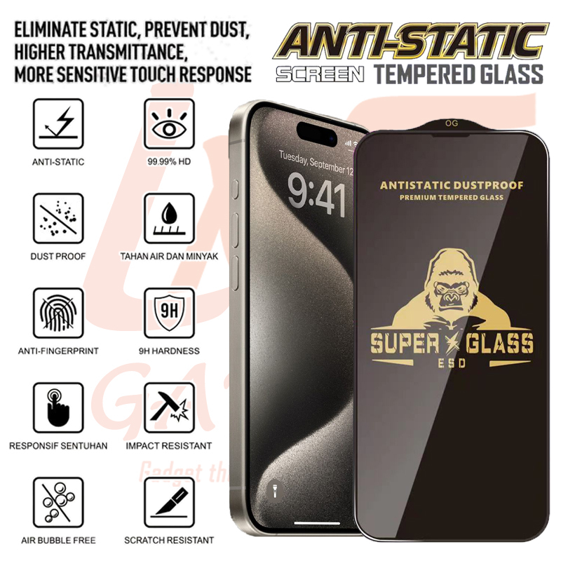 Infinix Smart 9/8 Pro/GT 20/10/หมายเหตุ 40X/40/30/Hot 50/50i/40i King Kong ESD กระจกนิรภัยป้องกันไฟฟ้าสถิตย์