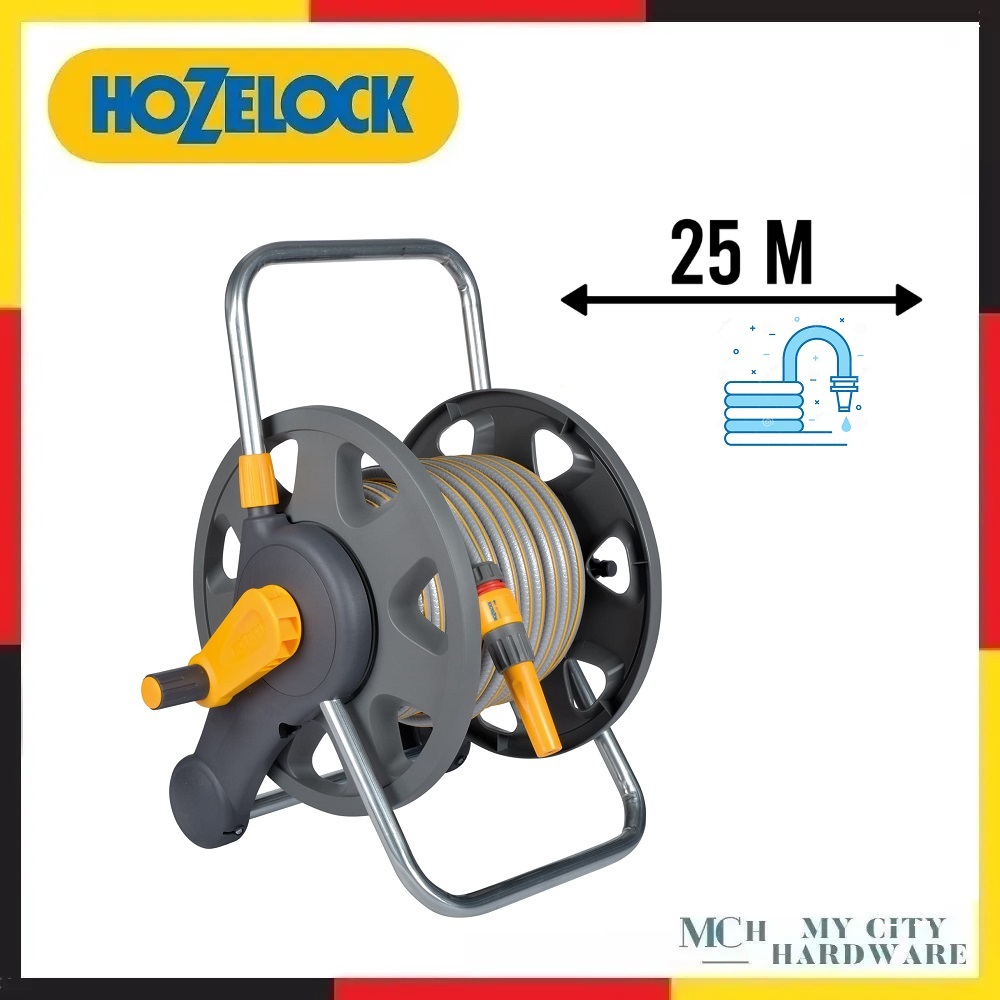 Hozelock 100-000-967 2in1 Garden hose Reel Storage System ขายึดติดผนังพร้อมสายยาง 25 เมตร x 12.5 มม.