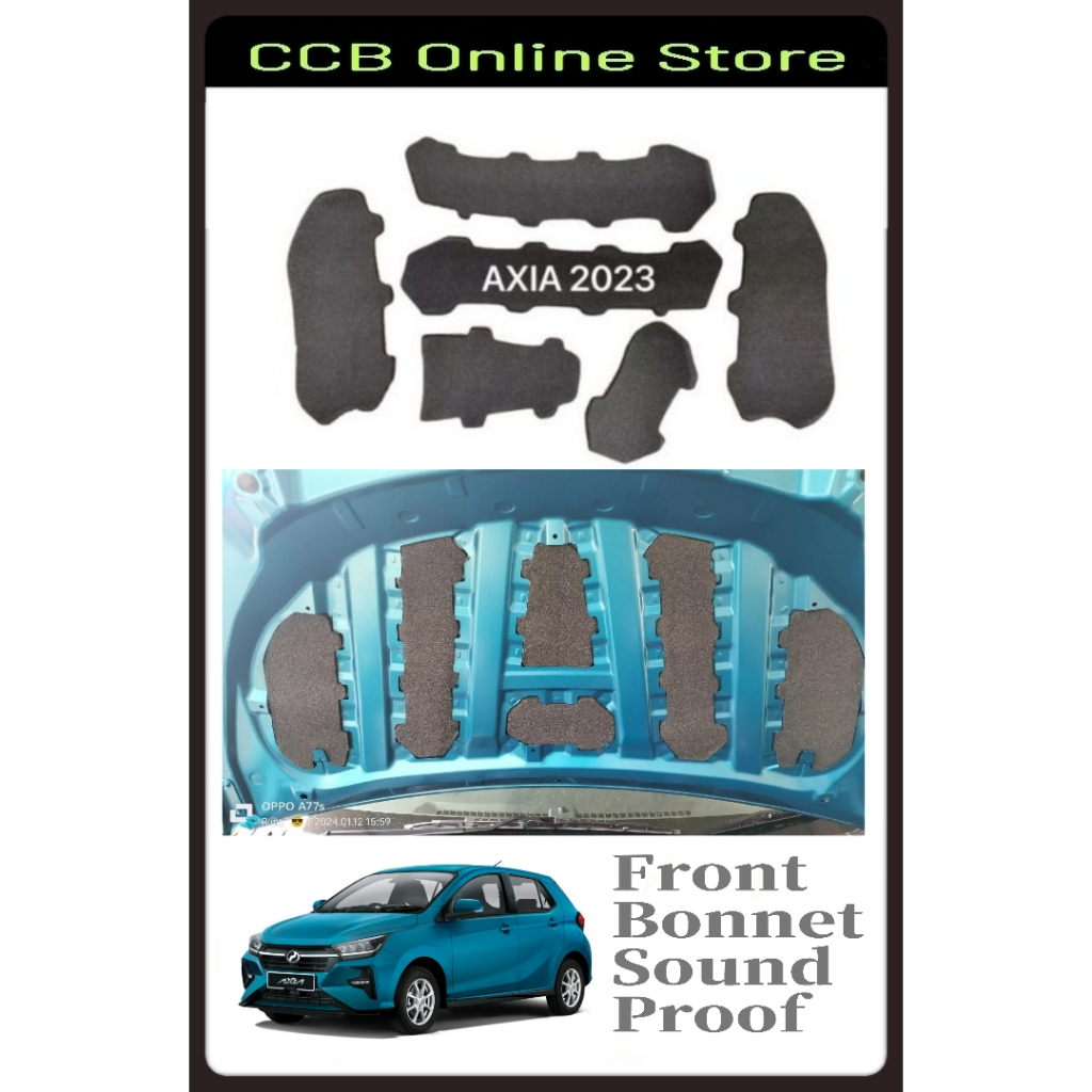Custom Made Front Bonnet Sound Proof DIY สําหรับ Perodua Axia 2023-2024