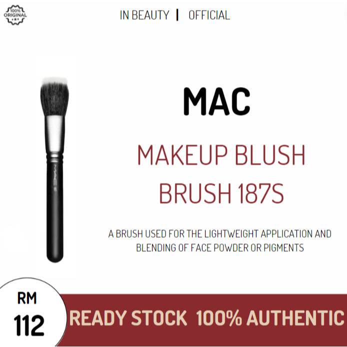 Mac Cosmetics Blush Brush 187 Synthetic Duo Fibre Face Brush / แต่งหน้า 1 ชิ้น