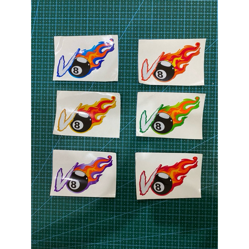 สติ๊กเกอร์ VLAPAN V8 API V8 BALL STICKER PANTUL CAHAYA STICKER HIGHT QUALITY พิมพ์สติ๊กเกอร์