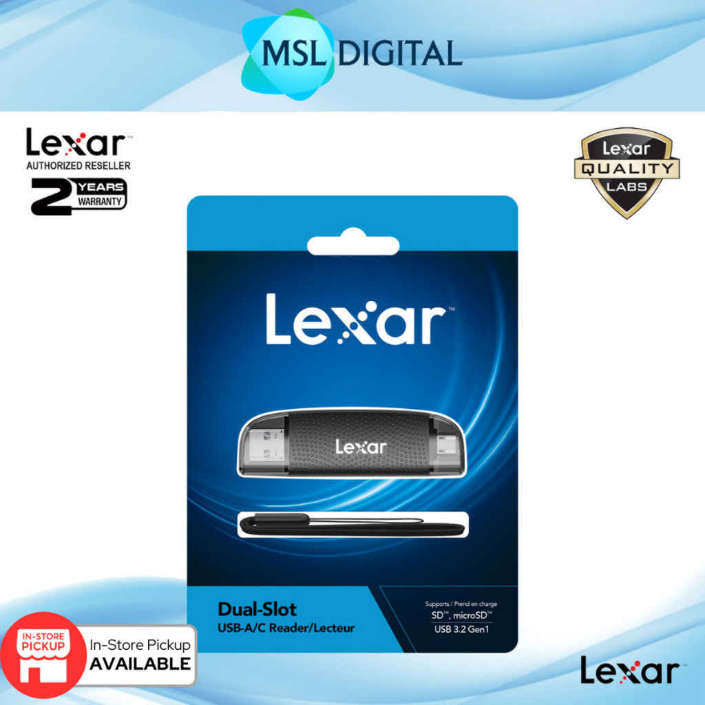 Lexar Dual-Slot USB-A/C Card Reader สําหรับ SD & Micro SD Card - RW310