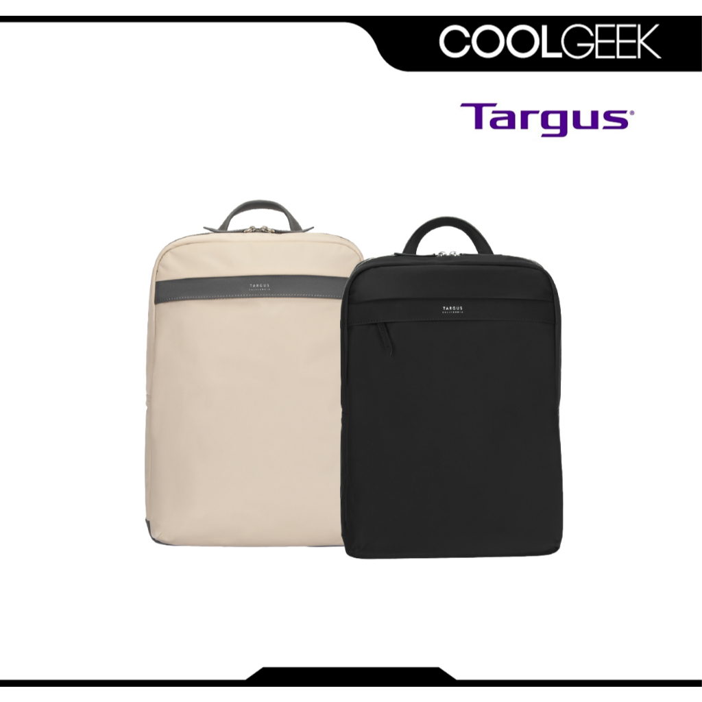 Targus 15 INCH NEWPORT ULTRA SLIM BACKPACK - สีดํา / TAN (TBB598 / TBB59806)