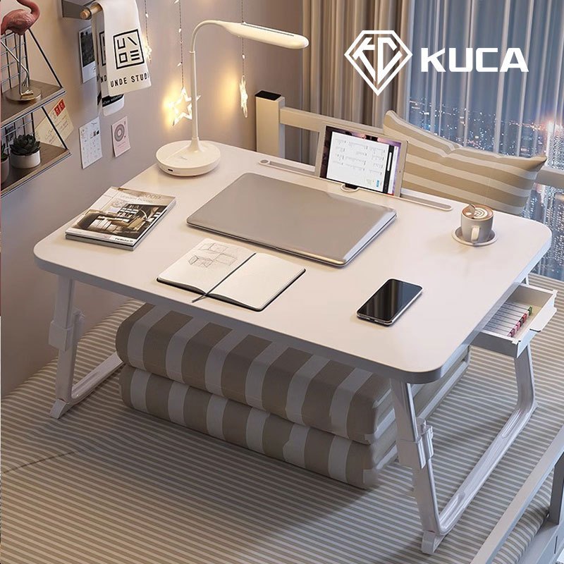 KUCA 4in1 โต๊ะขนาดเล็ก 3 เกียร์ปรับ 28-35 ซม.โต๊ะพับได้โต๊ะศึกษาโต๊ะแล็ปท็อปโต๊ะกระจกกระจกกระจก