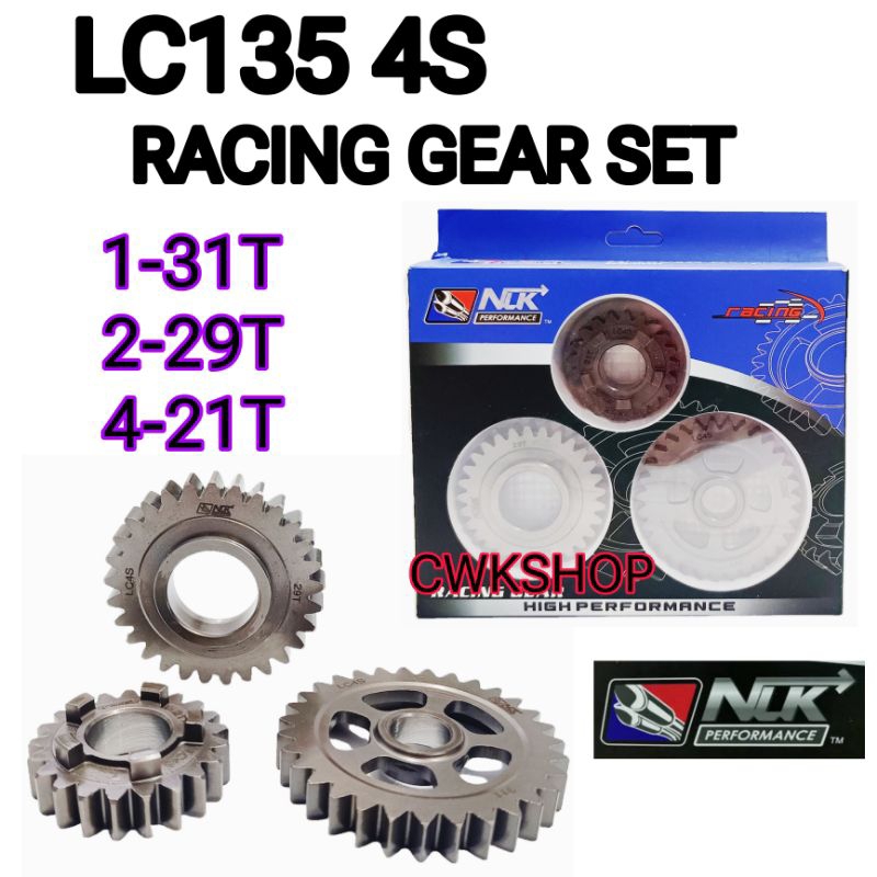 NLK GEAR LC135 4S RACING GEAR SET 1/2/4 NLK PERFORMANCE