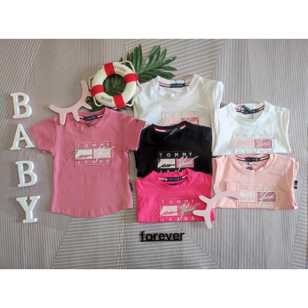 E649 เสื้อ Tommy Girl(6m,12m,18m,2y,3Y) ผ้าฝ้าย 100%