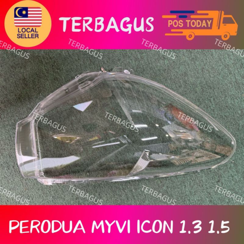 Perodua Myvi Icon 1.3 1.5 ไฟหน้า เลนส์ใส