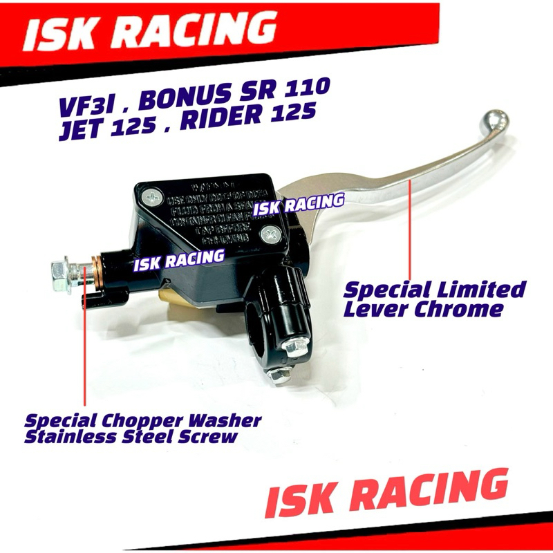 VF3I JET 125 SYM BONUS SR 110 MASTER ปั๊มเบรกเบรกเบรกเบรกเบรกรถยนต์ LEVER CHROME BARANG