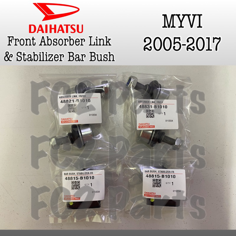 OEM Daihatsu 1car 4pcs Perodua Myvi 2005-2017 Myvi Lagi Best Myvi Icon ด้านหน้าโช้คอัพ Link & Stabil