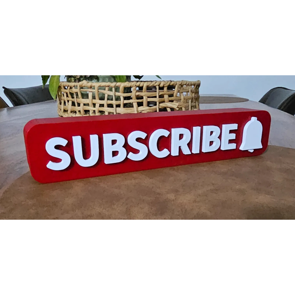 โลโก้ Subscribe 3D หรือแม่เหล็กติดตู้เย็น