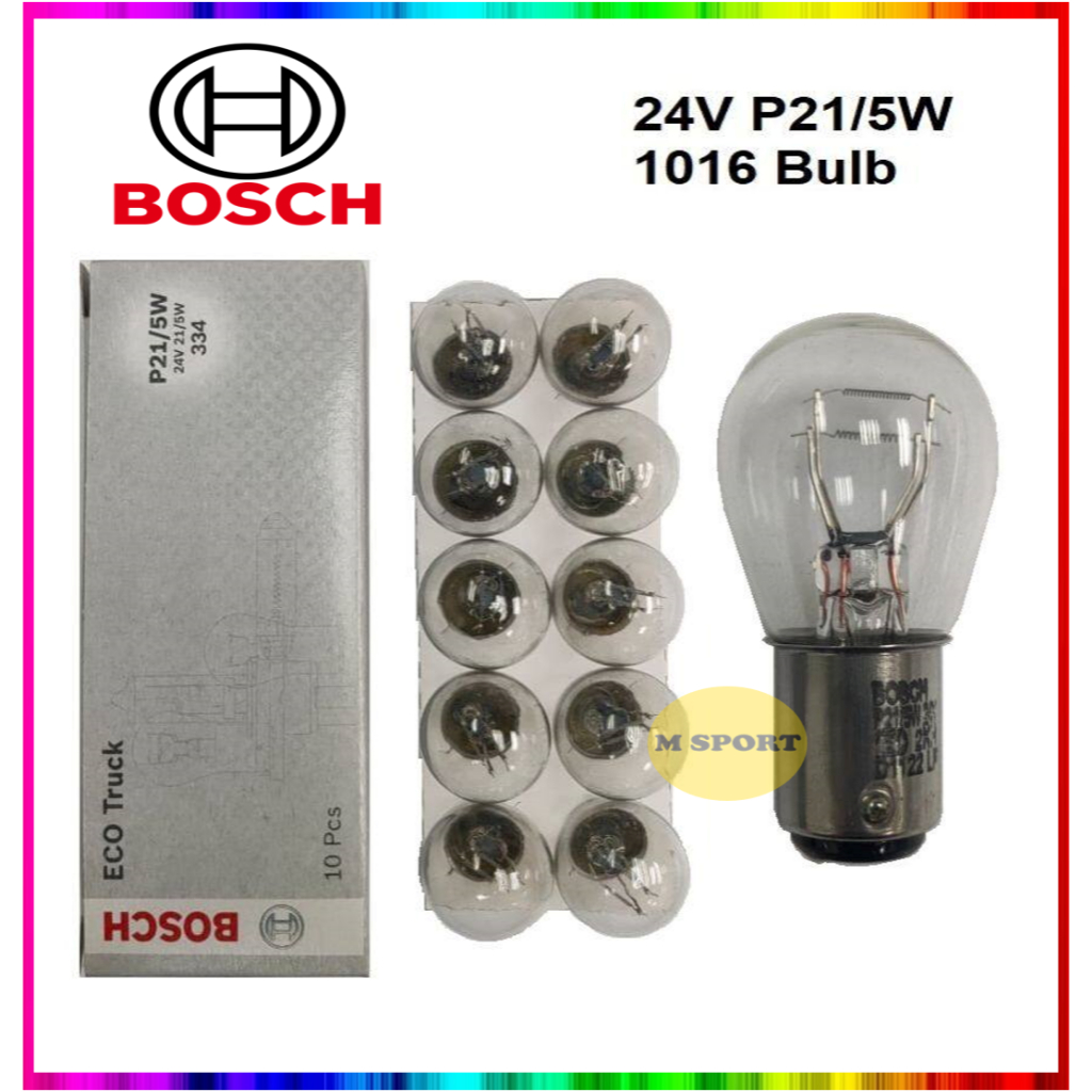 Bosch Pure Light P21/5W 12V 21/5W หลอดไฟ 1016 BULB หลอดไฟเบรก