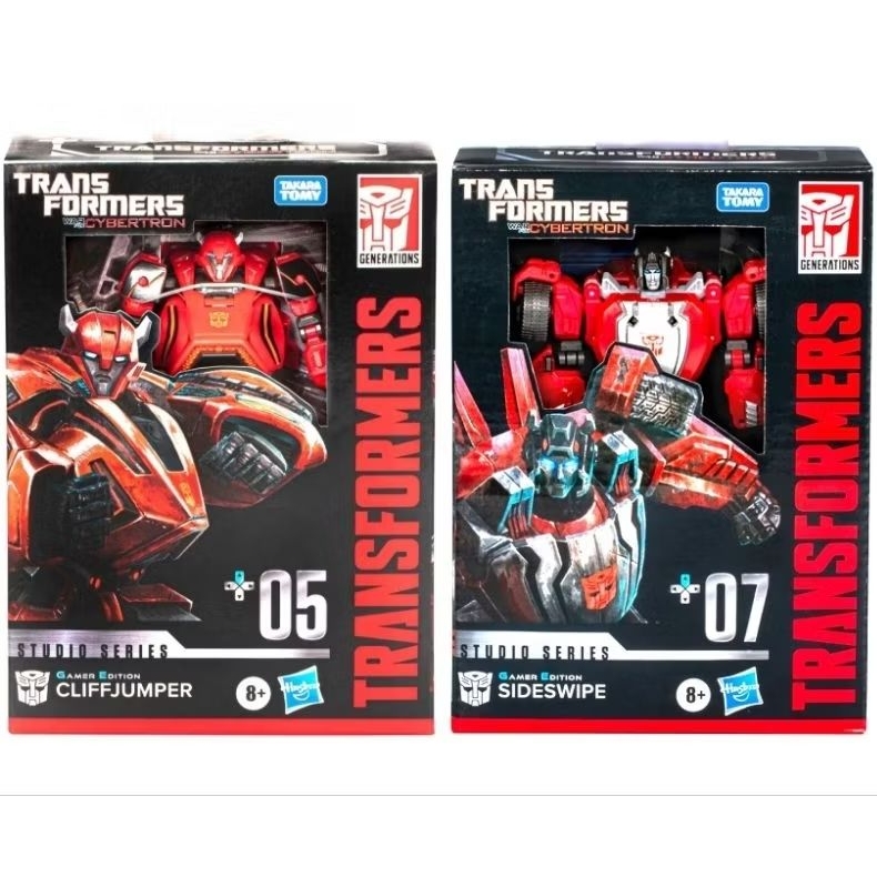 Transformers Studio Series Deluxe 86 Brawn 07 Sideswipe 05 Cliffjumper Gamer Edition