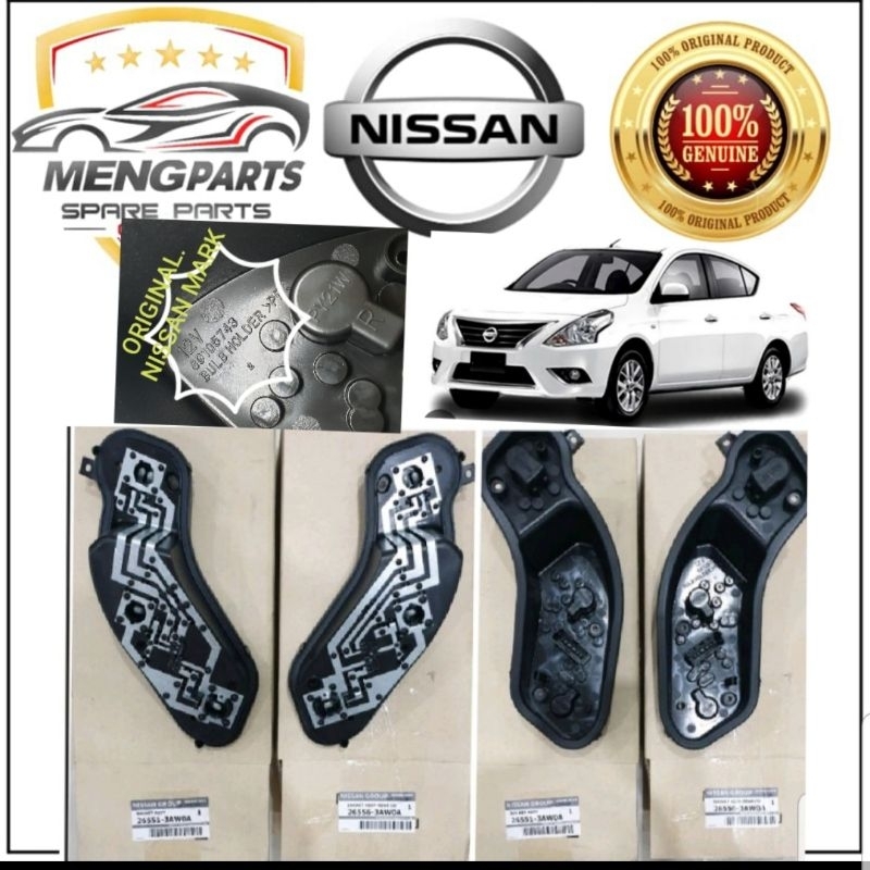NISSAN ALMERA N17 2012Y-2019Y TAIL LAMPU BELAKANG BULB SOCKET RH 26551-3AW0A LH 26556-,3AW0A