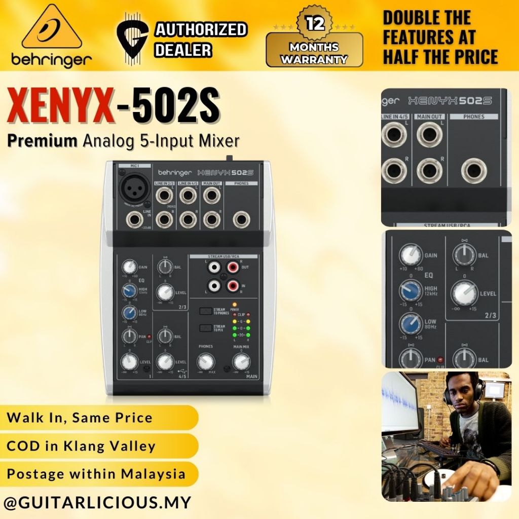 Behringer XENYX 502S Analog Mixer (XENYX502S / XENYX-502S / 502S )