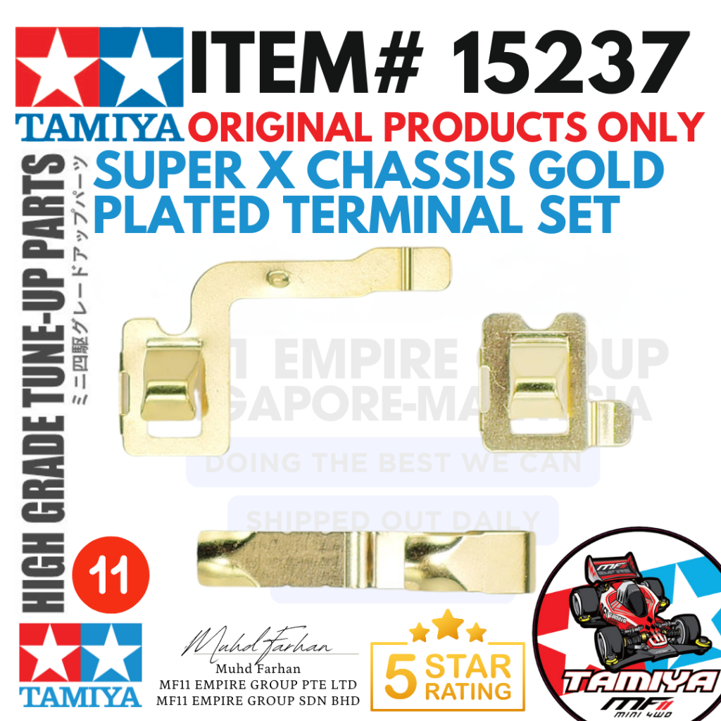 Tamiya 15237 Super X Chassis Gold Plated Terminal Set Mini 4WD