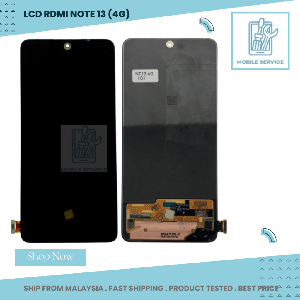 LCD REDMI NOTE 13 (4G) (23129RAA4G) จอแสดงผลหน้าจอสัมผัส Digitizer ซ่อมอะไหล่เปลี่ยน