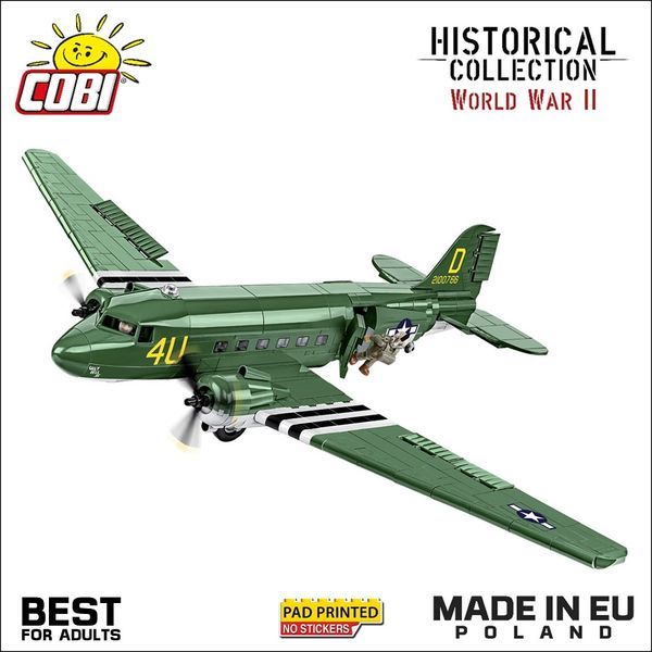 COBI C47 Dakota Allies บล็อกตัวต่อเครื่องบินขนส่งผลิตในยุโรป