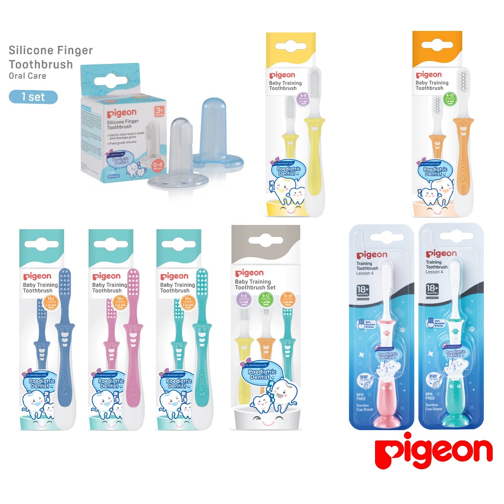 แปรงสีฟันฝึกเด็ก PIGEON (Finger), (Lesson 1), (Lesson 2), (Lesson 3), (Lesson 123 Set), (Lesson 4) -