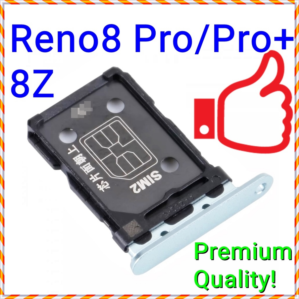 (3 สี) ใหม่ Dual SIM ถาดช่องใส่การ์ดสําหรับ Oppo Reno 8 Pro 8Z /Reno8 Pro+ 5G /CPH2357 CPH2457 เกรด