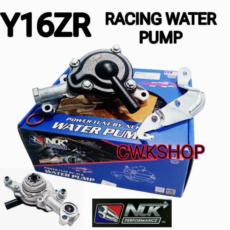 NLK ปั๊มน้ํา Y16 RACING ปั๊มน้ําสีดํา NLK PERFORMANCE