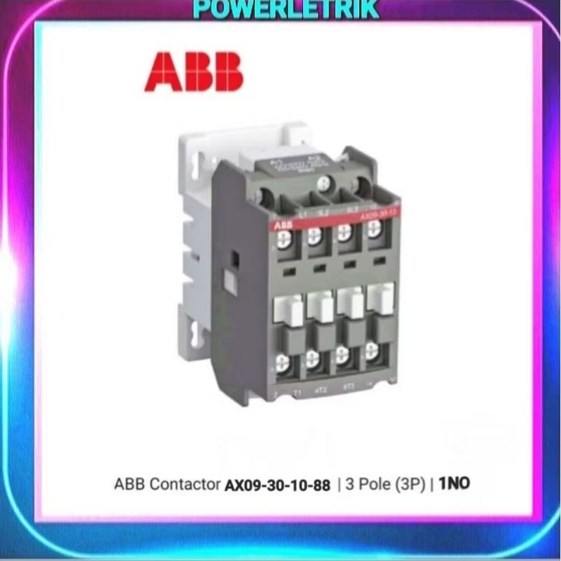 ABB CONTACTOR (AX09-30-10-88) 3 POLE (3P) 1NO - (240V COIL)